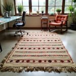 Handmade Moroccan Straw Rug with Berber Pattern – Eco-Friendly ...